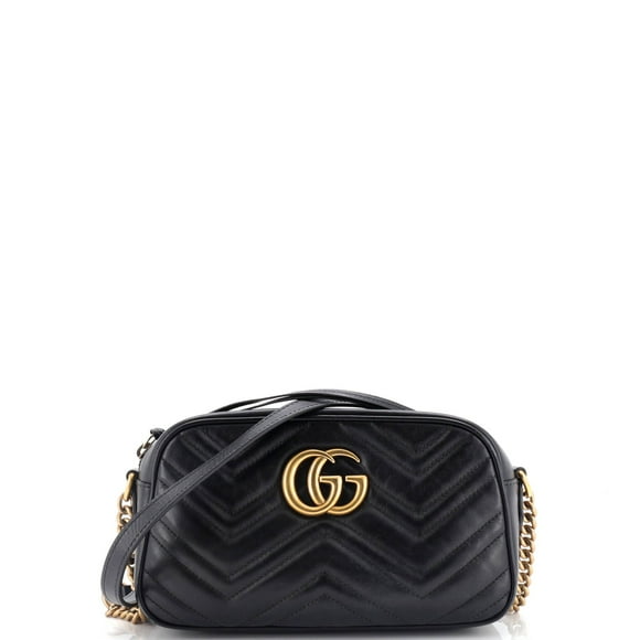 Pre-Owned GG Marmont Shoulder Bag Matelasse Leather Small By Rebag
