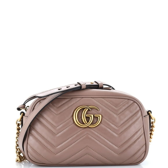 Pre-Owned GG Marmont Shoulder Bag Matelasse Leather Small By Rebag