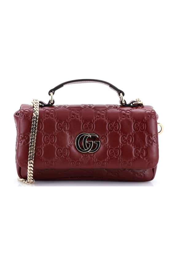 GG Milano Top Handle Bag Guccissima Leather Mini By Rebag