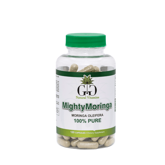 Mighty Moringa Pure Moringa Oleifera Leaf Capsules Superfood Herbal Supplement 120 Count