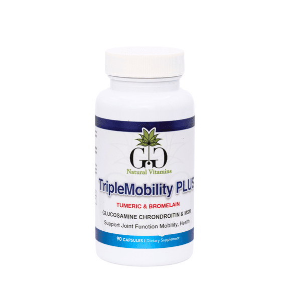 TripleMobility PLUS – Glucosamine, Chondroitin, MSM with Turmeric & Bromelain – Joint Health Support – 90 Capsules