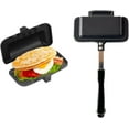 thumbnail image 1 of GGB-4w1h Sandwich Maker, 4w1h Sandwich Maker Hot Dog, Breakfast Sandwich Maker, Double Sided Frying Pan, Sandwich Non Stick Pan, Machine Pancake Maker Kitchen Tools, Maker Pan Handle (Black)【0514】, 1 of 7