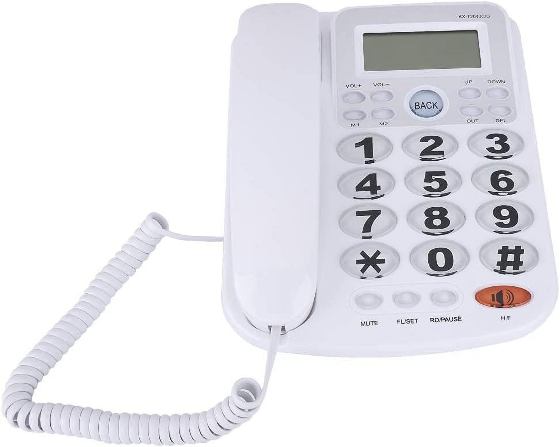 GGBCorded Phone, Dual port Big Button Desk Phone With Caller ID Display Landline Phone With