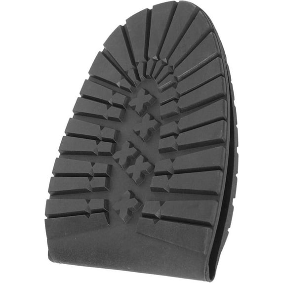 GGB-Front Soles,Soft Boots Shoes Anti Slip Front Heel Soles Rubber Mute Shoes Bottom Replacement Soles Shoes Repair Accessories (Black Forefoot)—0516