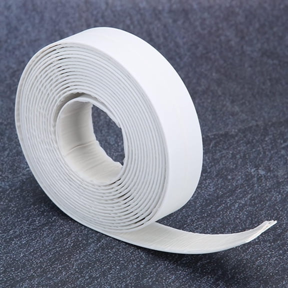 GGB-Self Adhesive Sealing Strip, White PE Peel and Stick Toilet Bowl Sticker Floor Liner Kitchen Bathroom Gaps Tape for Doors Window and Shower Glass Gaps0513