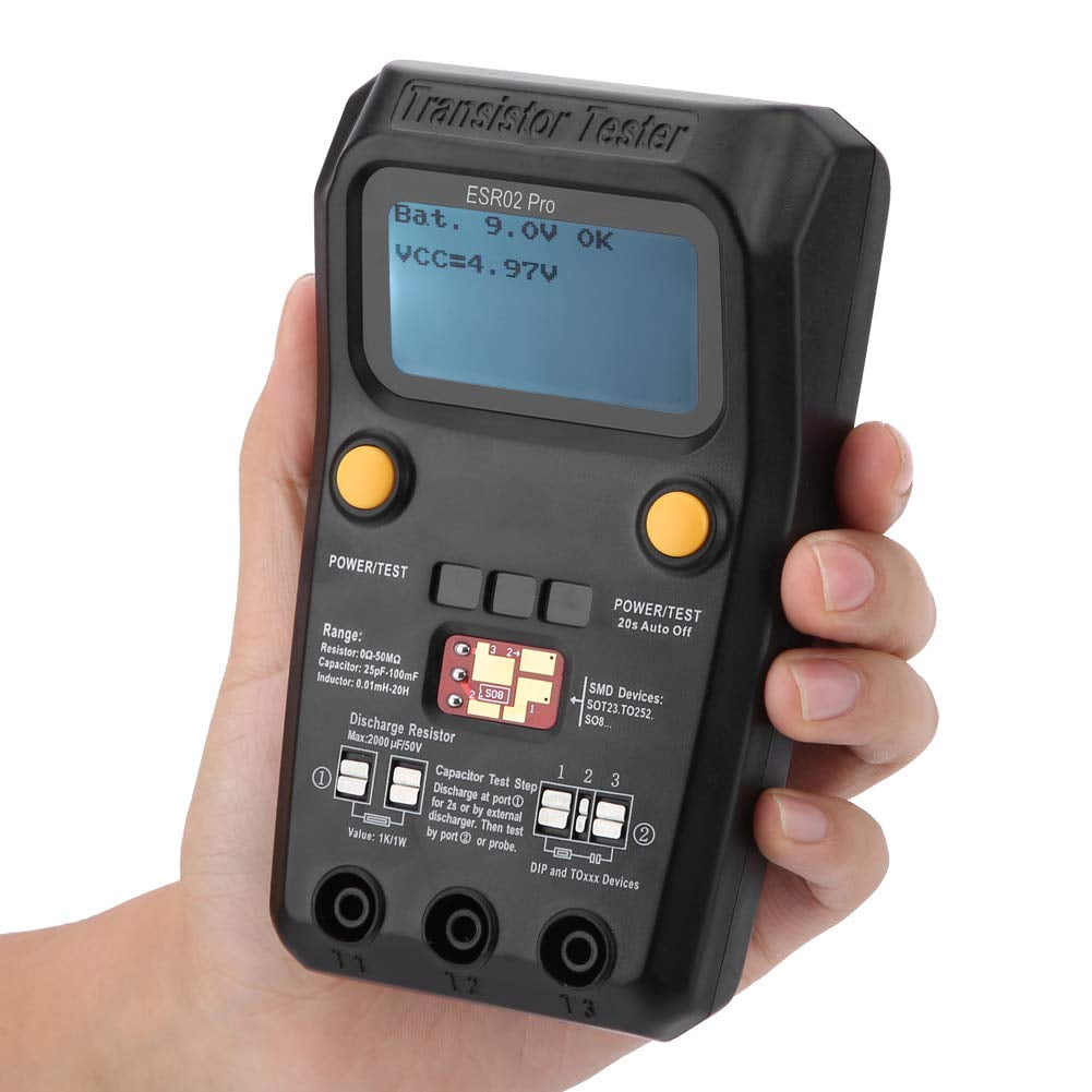 Tester Transistor Multifunzione | Per Elettronica | Misura Condensatori, Diodi, MOSFET | Con Schermo A Colori - Foto 2