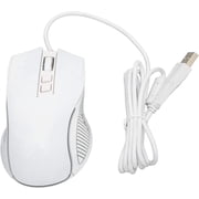 GGB-Wired Mouse, Gaming Mouse 4 Adjustable DPI, RGB Backlit Ergonomic Design, Plug and Play for Gaming White 0507