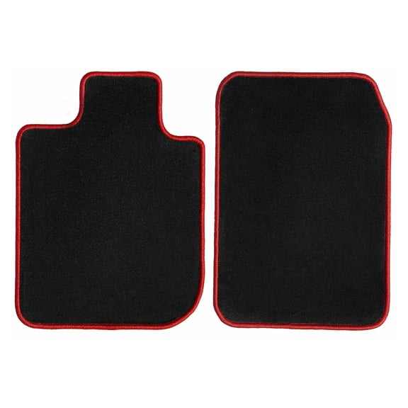 GGBAILEY Chevrolet Silverado 2500 HD Black with Red Edging Carpet Car Mats / Floor Mats, Custom Fit for 2010, 2011, 2012, 2013, 2014, 2015, 2016, 2017, 2018, 2019 - Driver, Passenger & Rear Mats