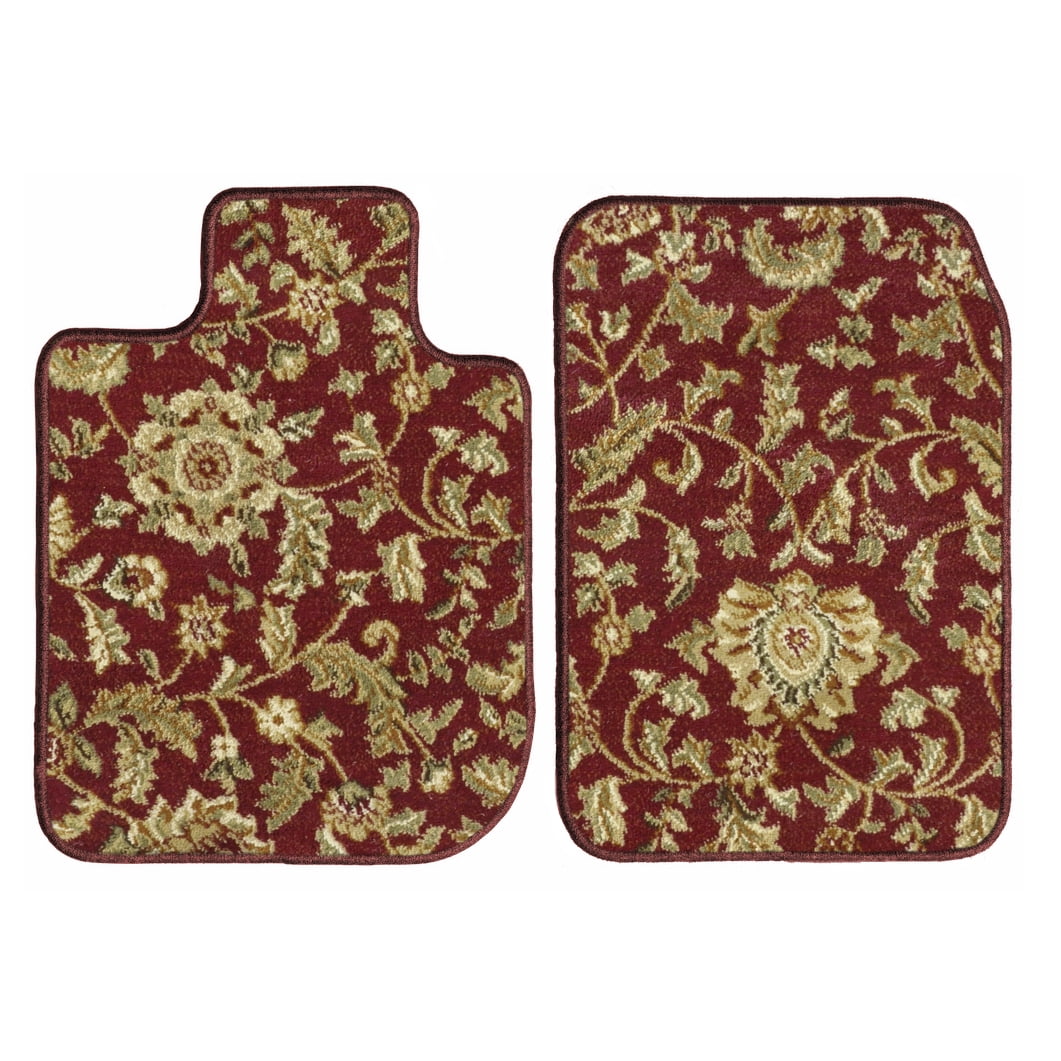 GGBAILEY Ford F-150 (Extended Cab/King Ranch) Red Oriental Car Mats, Custom Fit for 2015, 2016, 2017, 2018, 2019, 2020, 2021 - Driver & Passenger Carpet Car Mats