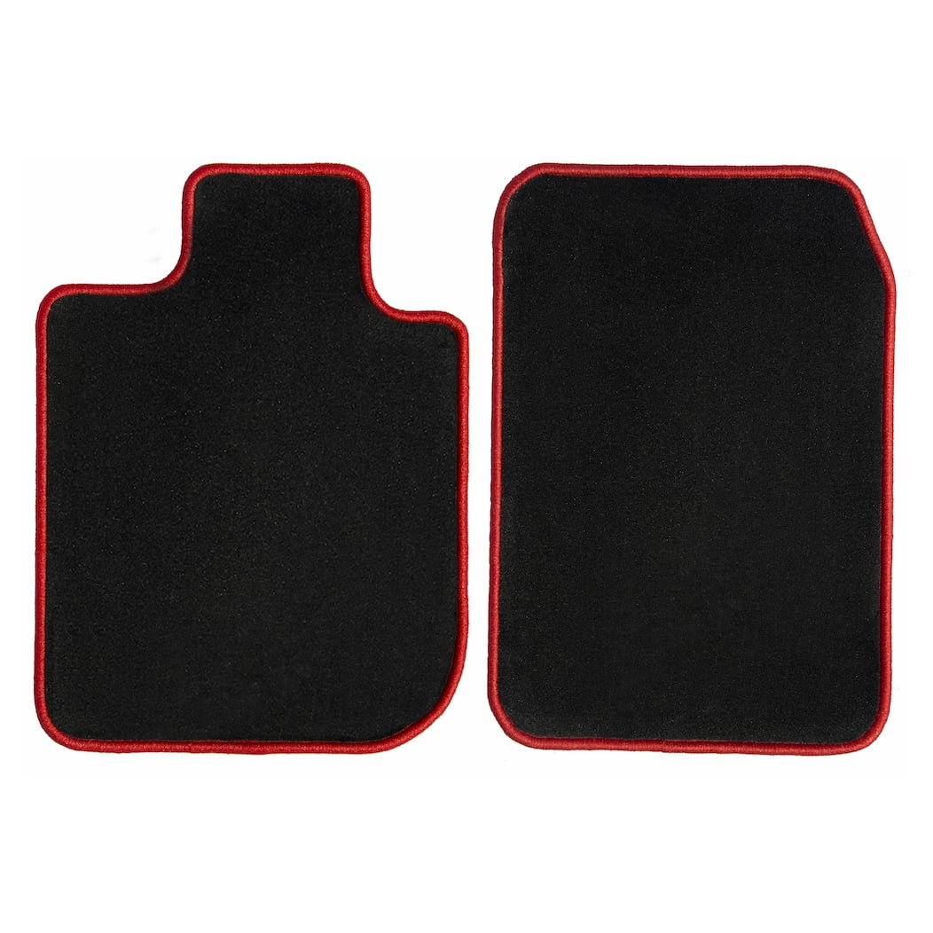 GGBAILEY Jeep Grand Cherokee Black with Red Edging Carpet Car Mats / Floor Mats, Custom Fit for 2011, 2012, 2013, 2014, 2015, 2016, 2017, 2018, 2019 - Driver & Passenger Mats