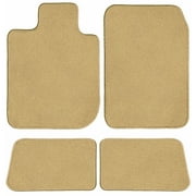 GGBAIlEY Classic Carpet Car for Mercedes Benz C Class Sedan Custom Fit Set 2001 2007, Driver Passenger & Rear ,Beige