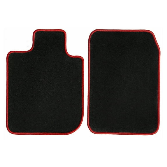 GGBAILEY Nissan Altima Black with Red Edging Carpet Car Mats / Floor Mats, Custom Fit for 2013, 2014, 2015, 2016, 2017, 2018 - Driver & Passenger Mats