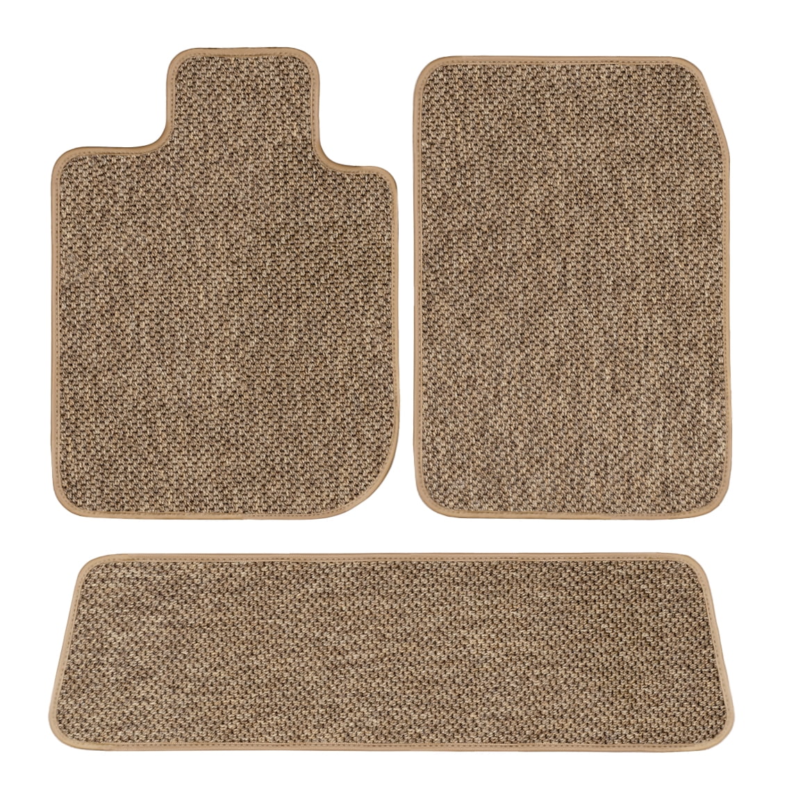 GGBAIlE All-Weather Textile Beige Car Mats For 2011-2018 Ram Chassis 3500 (4 Door)