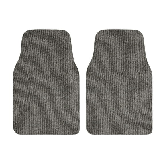 GGBAILEY Recycled Rugged All-Weather Textile Car Mats - Universal Fit Car Floor Mats for Cars, SUVs, Vans and Trucks - 2 Piece Grey Driver, Passenger & Rear Mats