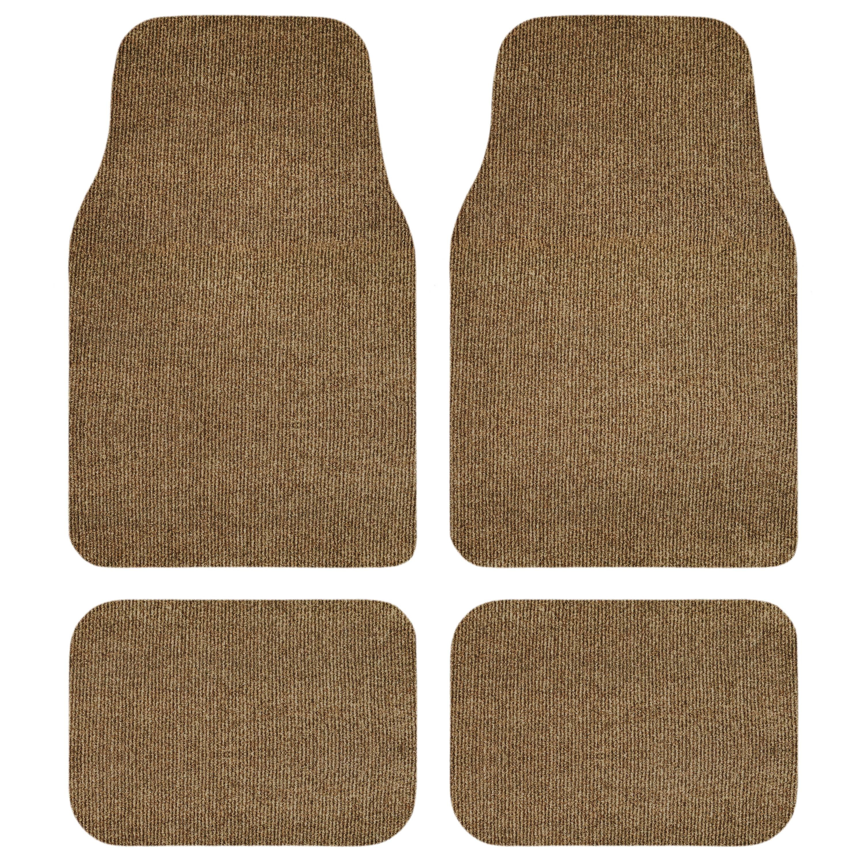 GGBAILEY Recycled Rugged All-Weather Textile Car Mats - Universal Fit Car Floor Mats for Cars, SUVs, Vans and Trucks - 4 Piece Beige Driver, Passenger & Rear Mats
