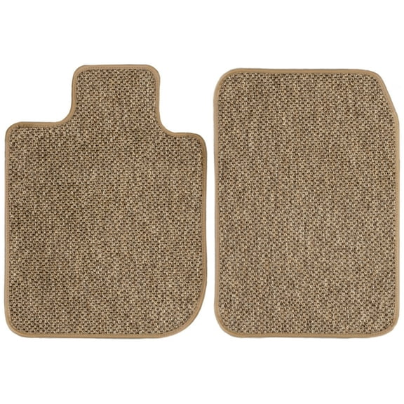 GGBAILEY Tesla Model S Beige All-Weather Textile Car Mats, Custom Fit for 2013, 2014, 2015, 2016, 2017, 2018, 2019 - Right Hand Drive Long Driver & Passenger Carpet Car Mats
