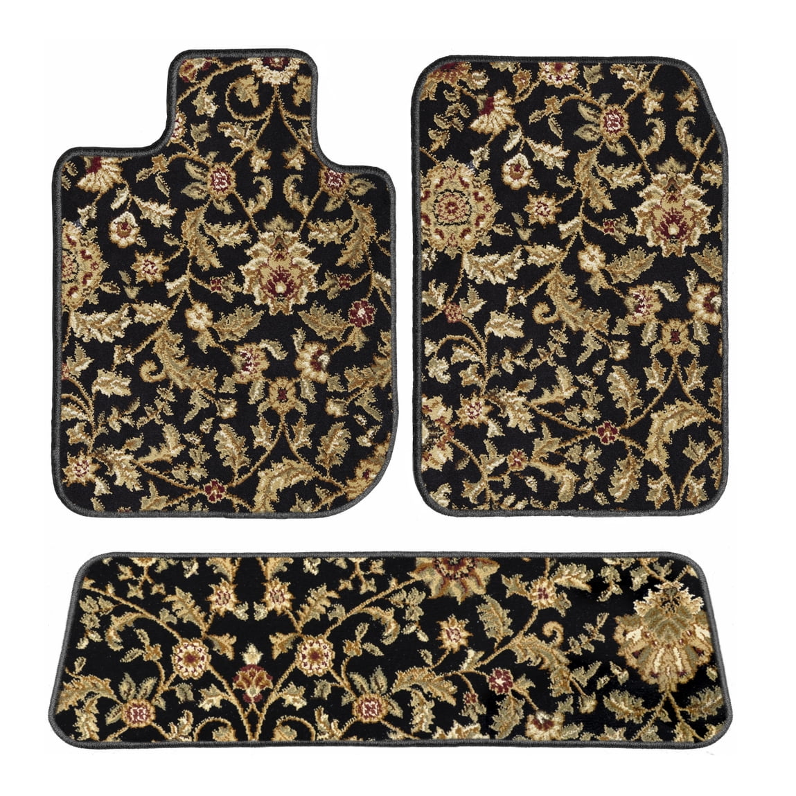GGBAILEY Tesla Model S Black Oriental Car Mats, Custom Fit for 2013, 2014, 2015, 2016, 2017, 2018, 2019 - Right Hand Drive Long Driver, Passenger & Rear Carpet Car Mat