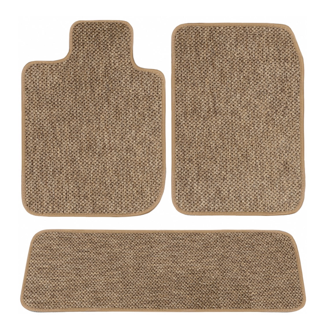 GGBAILEY Tesla Model X (6 Passenger) Beige All-Weather Textile™ Car Mats, Custom Fit for 2016, 2017, 2018, 2019, 2020 - Driver, Passenger & Rear Carpet Car Mat