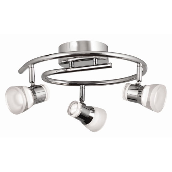 AFX Gage 3-light Polished Chrome LED Fixed Rail