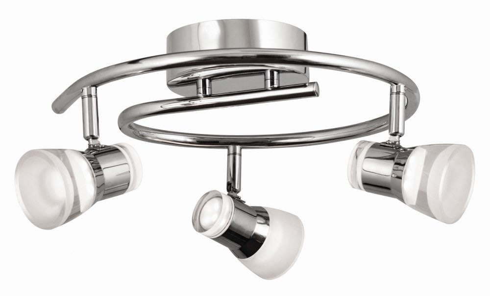 Polished Chrome 16" LED Fixed Rail Ceiling Fixture