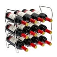 thumbnail image 1 of GGI International Metal Detachable Wine Rack - 3 Tier, Copper Silver, 1 of 7