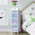 thumbnail image 1 of GGI International Narrow Dresser Tower with 4 Drawers - Vertical Storage for Bedroom Tie-Dye Blue, 1 of 5