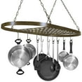 thumbnail image 1 of GGI International Sorbus Pot and Pan Rack for Ceiling with Hooks - Oval Mounted Storage Rack - 31.50" L X 16.50" W X 21" H - 31.50" x 16.50" x 21", 1 of 5