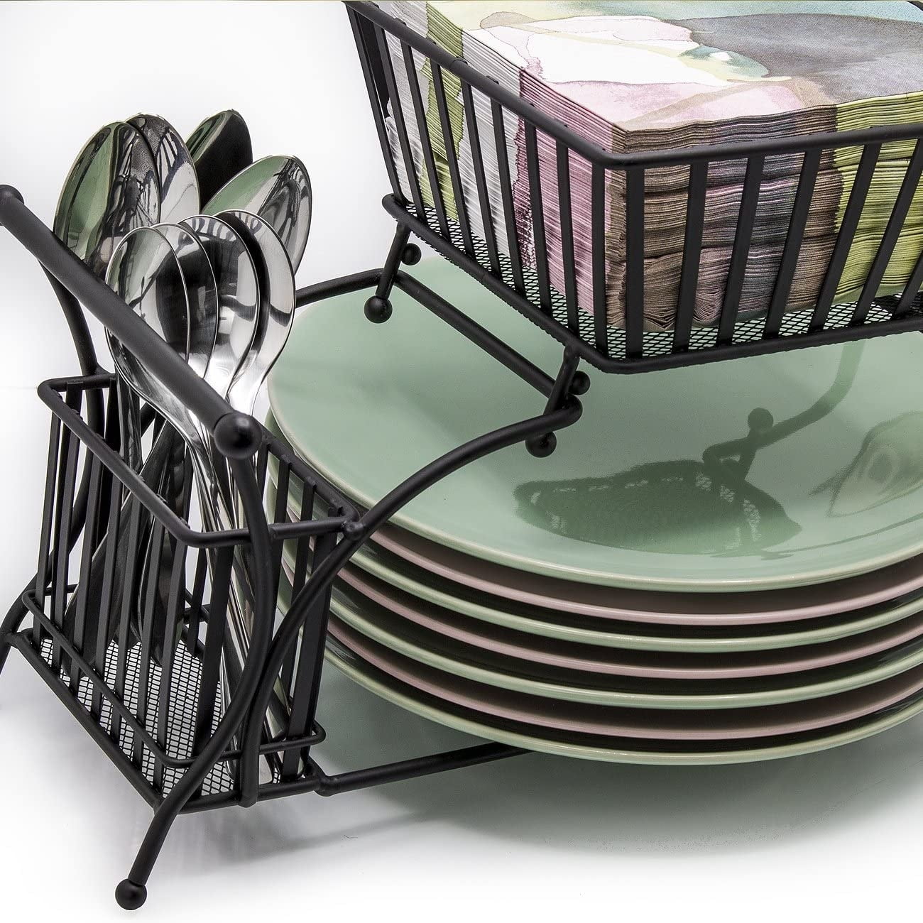 GGI International Utensil Buffet Caddy Includes Napkin, Utensil and Plate Holder