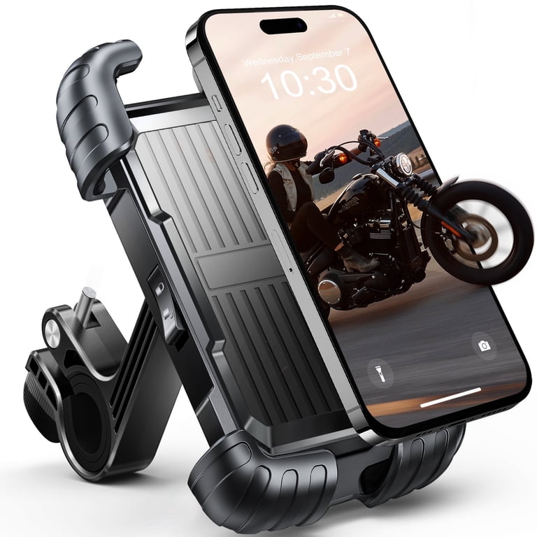 GGMCN Bike Phone Holder [Metal Arm] Motorcycle Phone Mount