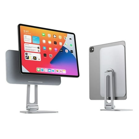 GGMCN Magnetic iPad Stand,Adjustable Floating Foldable Tablet Holder iPad Painting Desktop Stand for Apple iPad Pro 12.9"3rd/4th/5th/6th Generation(Grey for iPad Pro 12.9")