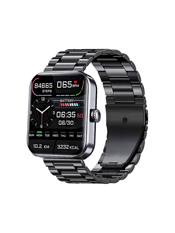 Outfany Trackpro 2.0 Monitor Watch, with 50+ Sports Modes, Sleep Monitor, 1.91Inch HD Large Screen, Compatible with iPhone & Android, for Man (Silicone White)