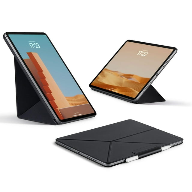 GGMCN for iPad Pro 11 Inch Case 2024, Compatible with iPad Pro m4, Portrait/Landscape Magnetic Case with Pencil Holder, 4 Standing Angles and - Black