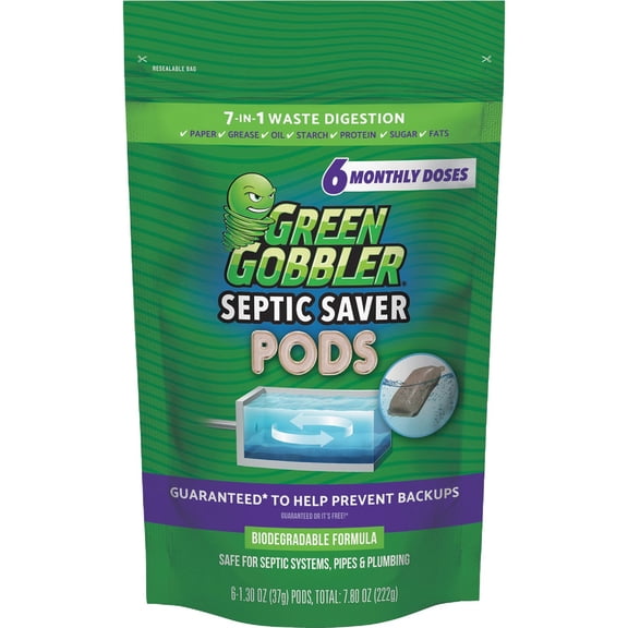 EcoClean Solutions GGSSEP SEPTIC SAVER - Quantity 8 Residential Use, Standard Application