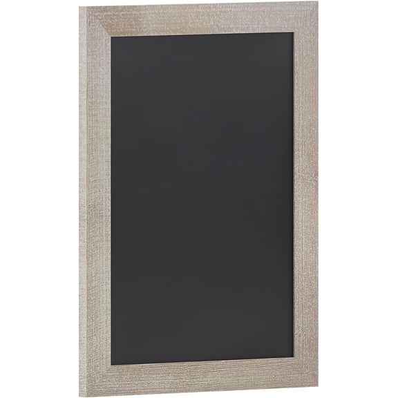 GGSW 18" X 24" Weathered Lightwash Solid Wood Frame Wall Chalkboard, Magnetic Surface, Home Décor, Restaurant & Café Menus, Blackboard, Includes Chalk, Eraser & Hanging Hardware