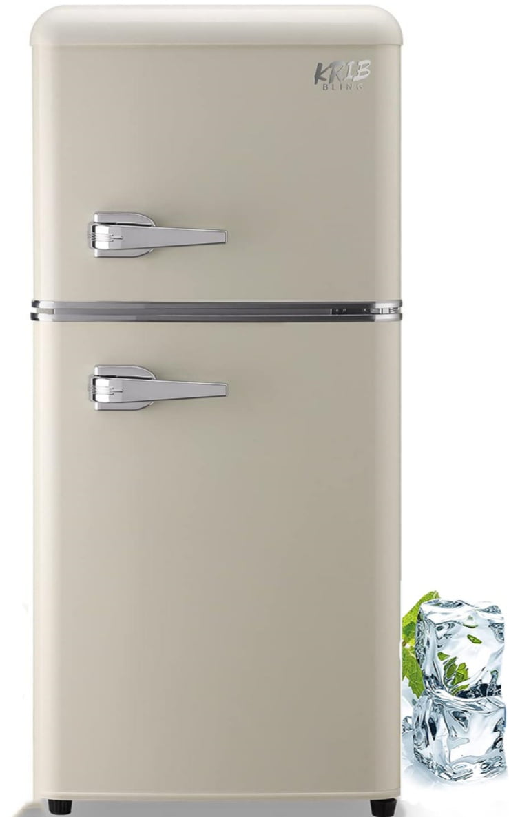 GGTB 3.2 Cu.ft 2 Doors Compact Refrigerators with Freezers, Retro Mini