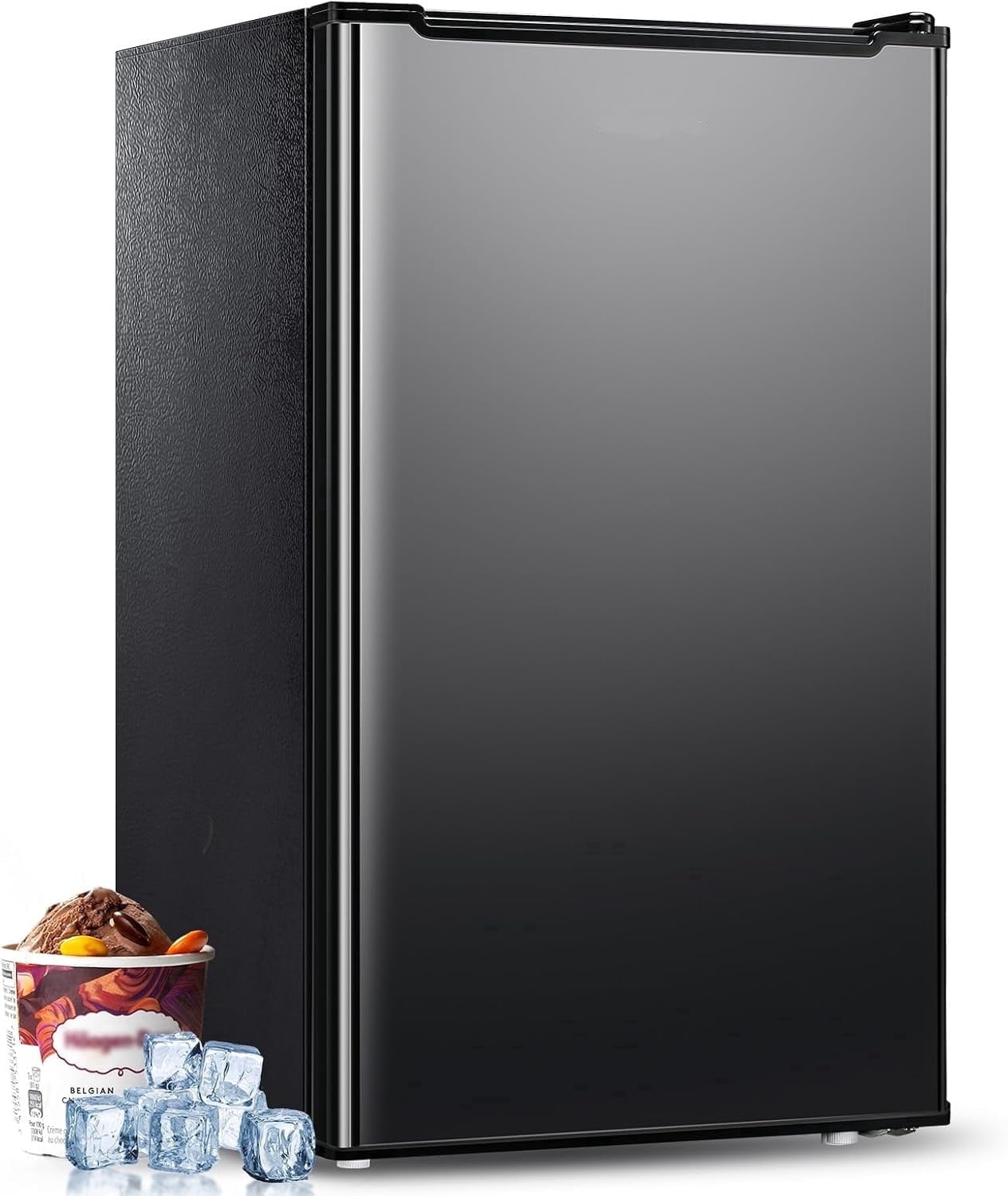 GGTB 3.0 Cu.ft Upright Freezer, Adjustable Thermostat, Compact Standing Freezer for Home Office Dorm Garage, Black