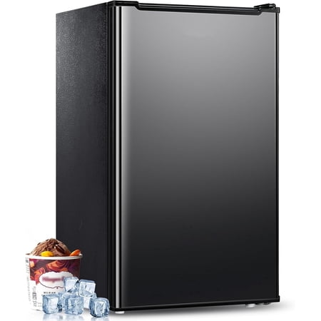 GGTB 3.0 Cu.ft Upright Freezer, Adjustable Thermostat, Compact Standing Freezer for Home Office Dorm Garage, Black