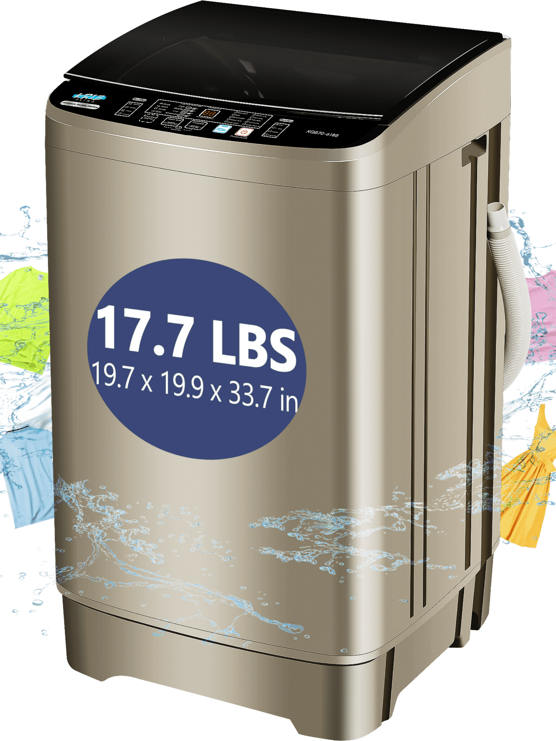 Portable Washing Machine, 17.7 lbs Large Capacity Full Portable Washing Machine, 17.7 lbs Large Capacity Full
