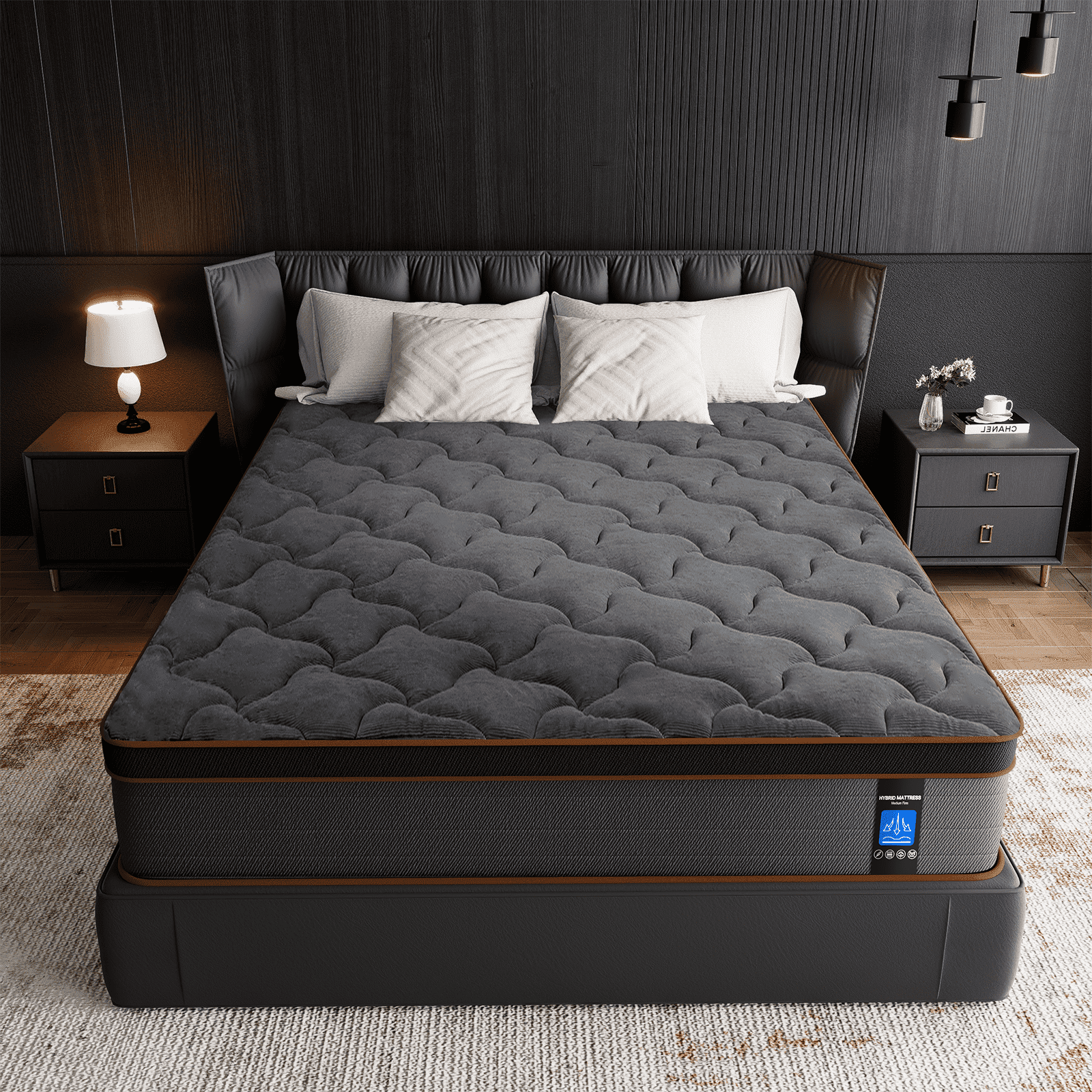 GGUG Adult 12-Inch Antimicrobial Twin Medium Pillow Top Memory Foam Mattresses