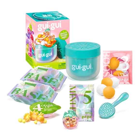 Gui Gui Fruity Glow Gloss Slime Kit, Silky Smooth Ultra-Shiny Scented Slime, Ages 6+