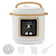 TINANA 6 Quart Electric Pressure Cooker, 9-in-1 Stainless Steel Multi Cooker Pot, Rice Cooker, Slow Cooker, Food Pressure Cooker with Safety Lock, Auto Release, Delay Timer, Intelligent Presets