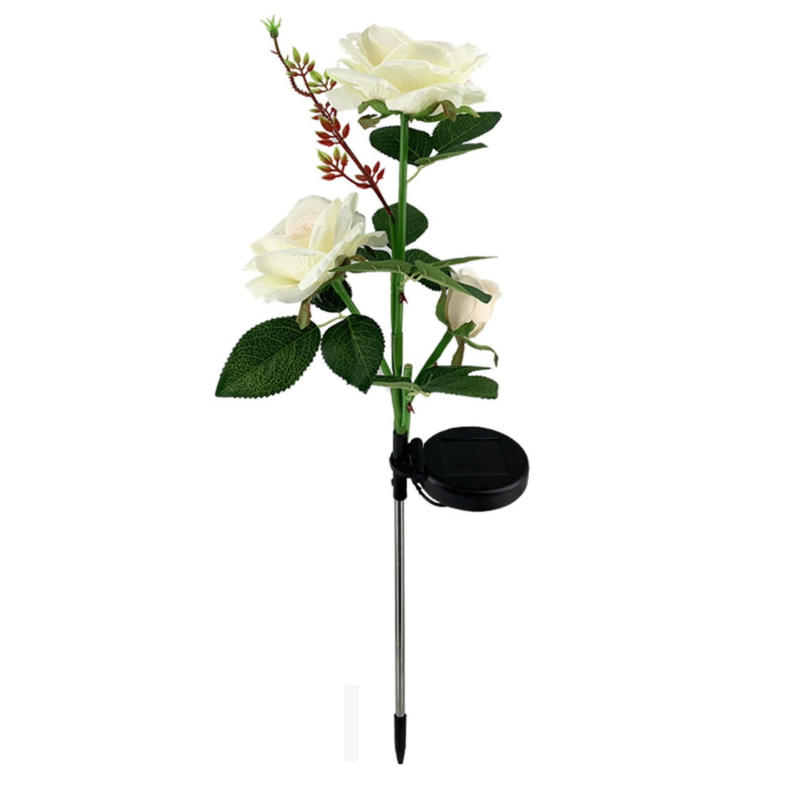 GGdda Up to 50% off Fake Flowers 3 Lights Head Solar Led Garden Stake Decorative Lamp Solar Outdoor Outdoor Artificial Flowers Home Decor Fake Plants 17.7*3.9*0.8Inch (Clearance) Plastic