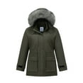 thumbnail image 1 of GGleaf Women's Plus Size Quilted Winter Coat Warm Puffer Jacket Thicken Parka with Removable Hood Army Green 3X, 1 of 10