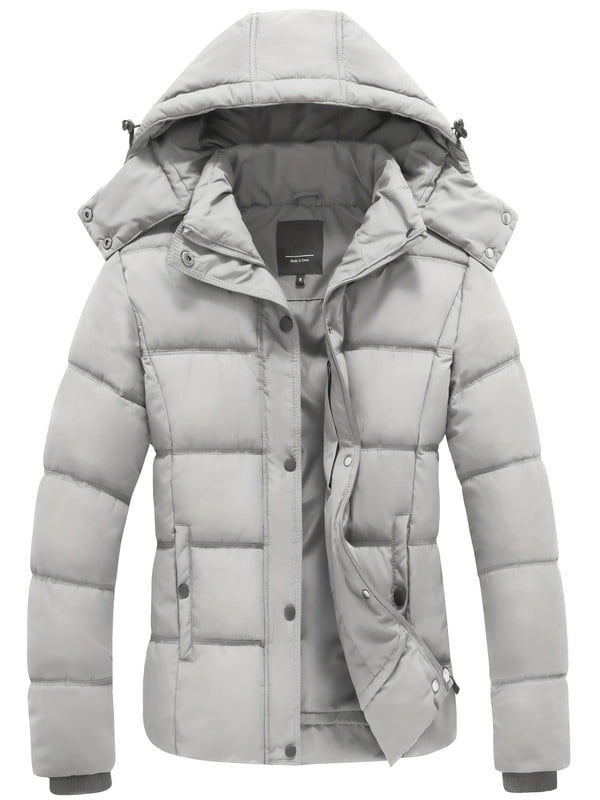 GWYNETH™ - Comfy Zip-Up Hooded Puffer Jacket