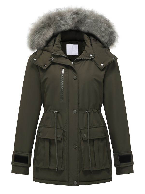 GGleaf Women's Winter Coat Warm Quilted Puffer Jacket Thicken Parka ...