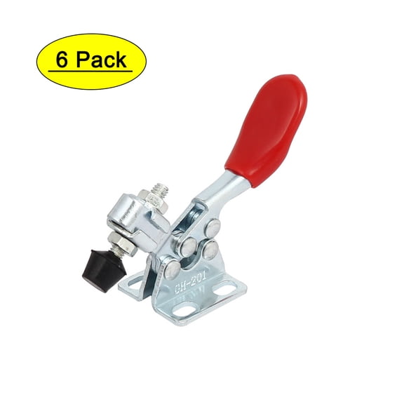 GH-201 27Kg Holding Capacity Horizontal Flanged Base Toggle Clamps 6pcs