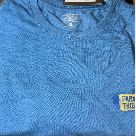 GH Bass Men's Short Sleeve Regular fit Graphic Tee, Riverside Heather,Size XL