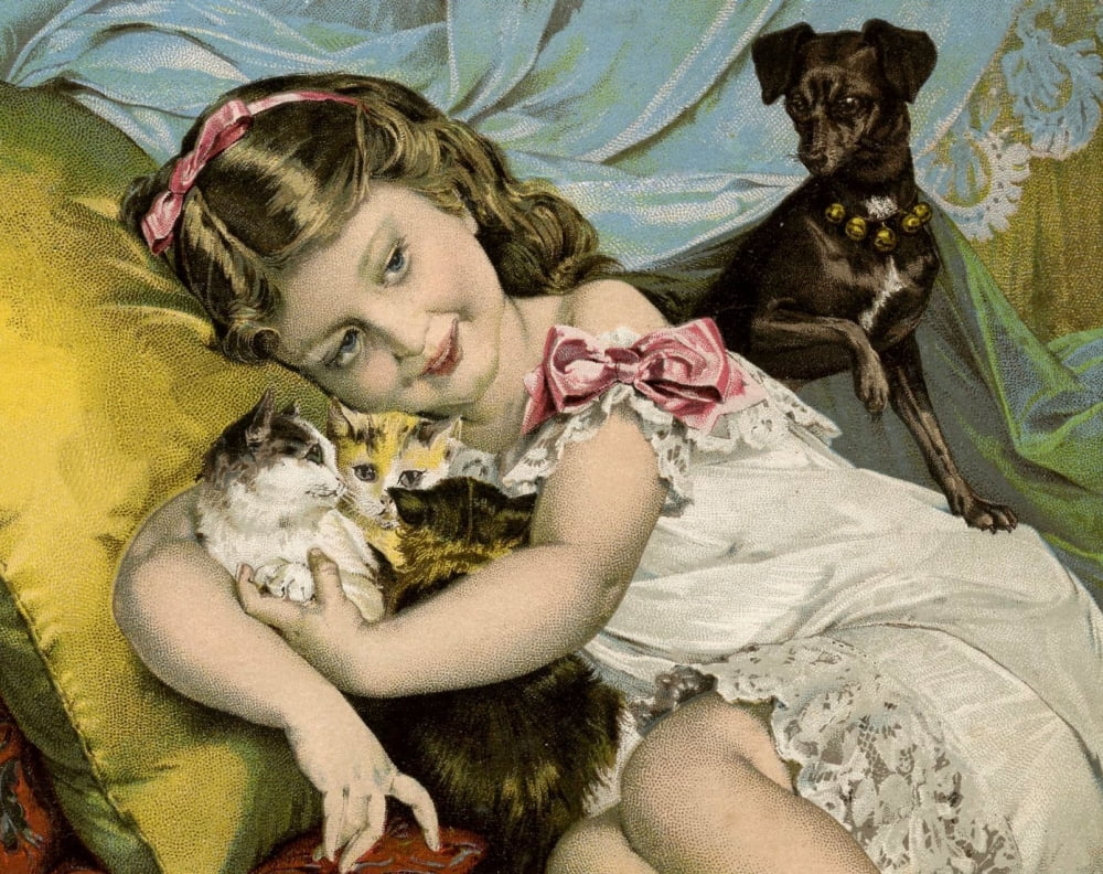 GH Buek Lith Postcard 1887 The Nest Canvas Art - GH Buek Lith (24 x 36)