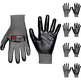 thumbnail image 1 of GH Heavy Duty Nitrile Reusable Work Gloves, All Purpose Working Gloves with Cut Resistant Palm Smooth Nitrile Dip Gloves (5-Pair) Large, 1 of 6