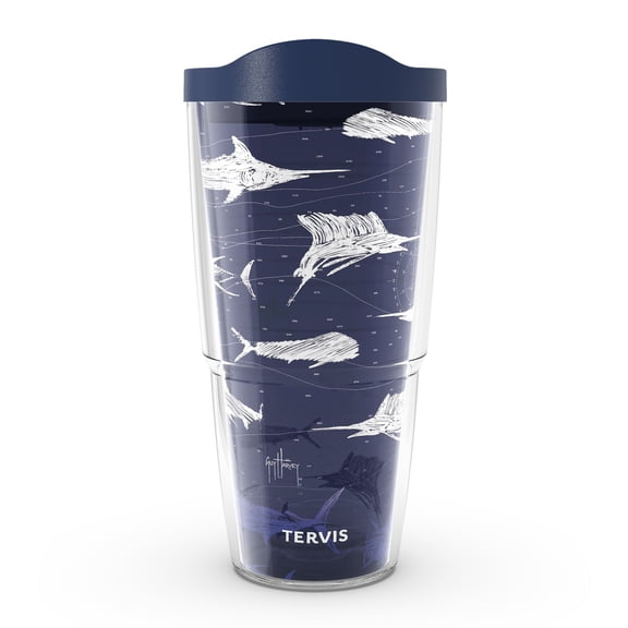 Tervis Classic Tritan Guy Harvey Scribble 24oz Classic Tumbler with Travel Lid